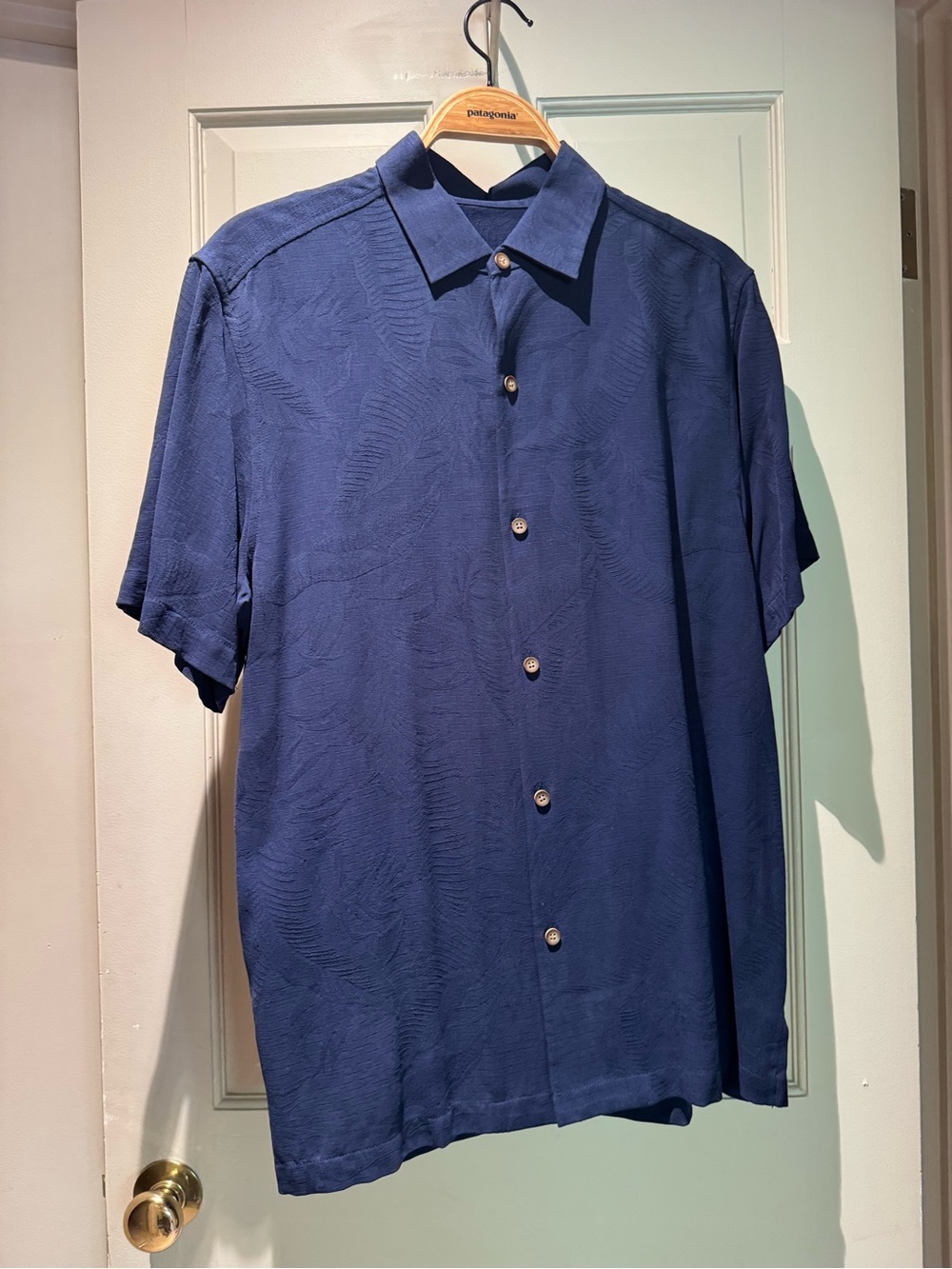 Tommy Bahama Navy Blue Short-Sleeve Camp Shirt